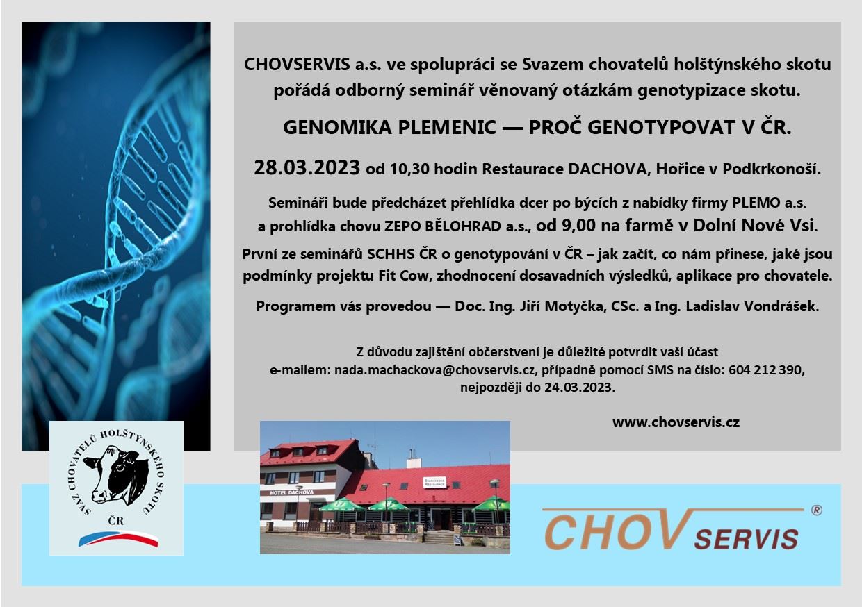 Proč genotypovat v ČR? Přijďte v úterý 28. 3. 2023 na odborný seminář!