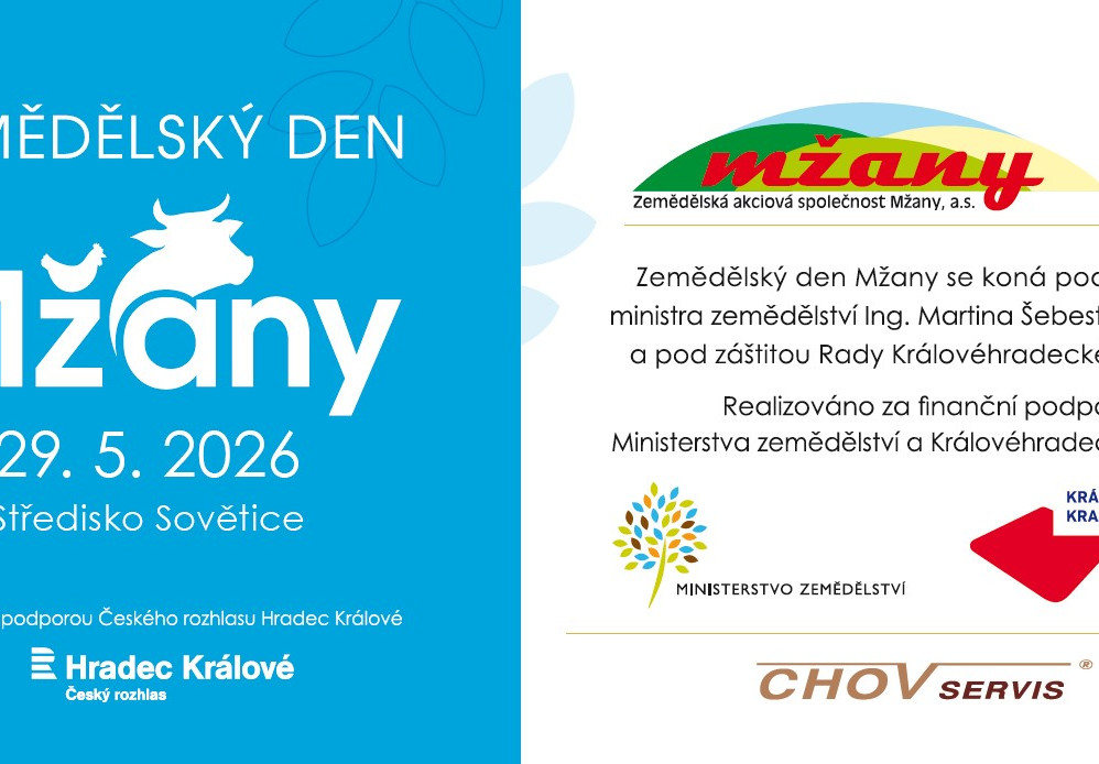 Zemědělský den Mžany 29. 5. 2026